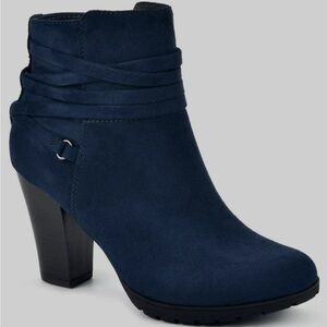 Rialto Deep Blue Heeled Boots